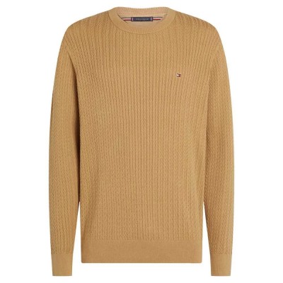блуза,мъжки,пуловери,tommy,hilfiger,herringbone,structure,sweater,brown