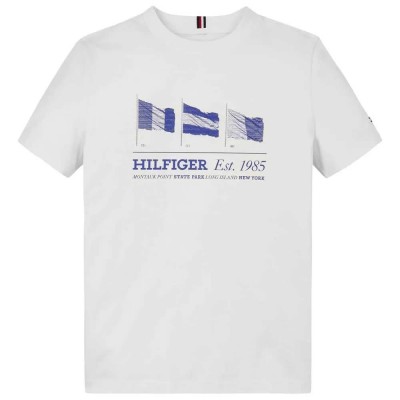 тениска,детски,тениски,tommy,hilfiger,waving,flag,short,sleeve,t,shirt,white,(white)
