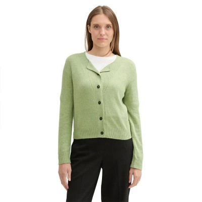 жилетка,дамски,пуловери,дамски,плетени,дрехи,tom,tailor,knit,cosy,cardigan,green