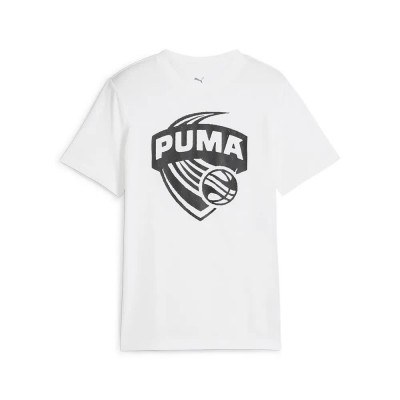 тениска,детски,тениски,puma,basketball,posterize,short,sleeve,t,shirt,white