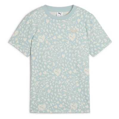 тениска,детски,тениски,puma,flaming,love,aop,short,sleeve,t,shirt,green,blue,(modern,mint)
