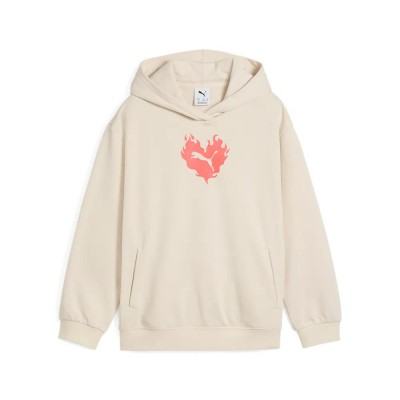суичър,детски,блузи,puma,flaming,love,hoodie,beige