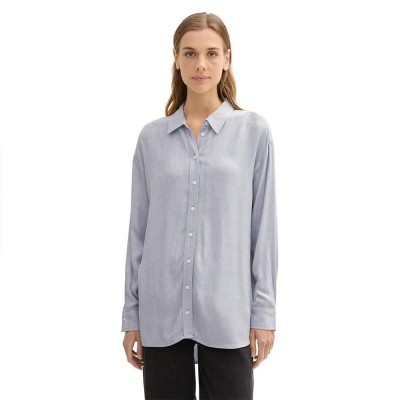 риза,с,дълъг,ръкав,дамски,блузи,дамски,ризи,tom,tailor,cozy,long,sleeve,shirt,grey