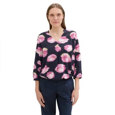 дамски,блузи,дамски,ризи,tom,tailor,feminine,v,neck,long,sleeve,blouse,black