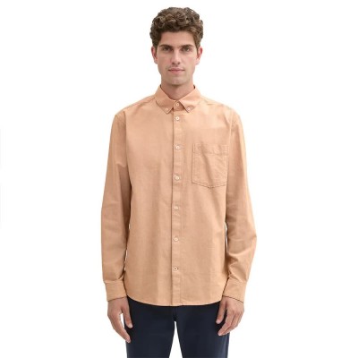 риза,с,дълъг,ръкав,мъжки,ризи,tom,tailor,oxford,long,sleeve,shirt,brown,(peanut,brown,oxford,design)