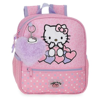 юношеска,раница,раници,hello,kitty,hearts,&,dots,25cm,junior,backpack,pink,(pink)