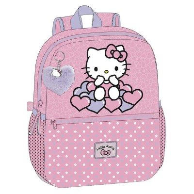 юношеска,раница,раници,hello,kitty,hearts,&,dot,33cm,junior,backpack,pink