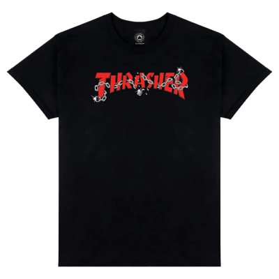 тениска,мъжки,тениски,thrasher,chains,by,daniel,short,sleeve,t,shirt,black,(black)