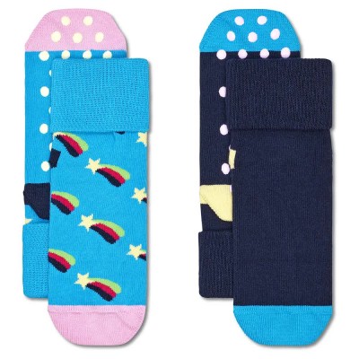 чорапи,детски,чорапи,happy,socks,antislip,shooting,star,socks,2,pairs,blue,(turquoise)
