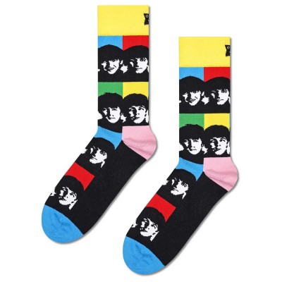 чорапи,мъжки,чорапи,happy,socks,beatles,all,together,now,crew,socks,black,(black)