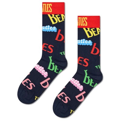 чорапи,мъжки,чорапи,happy,socks,beatles,in,the,name,of,crew,socks,blue,(navy)