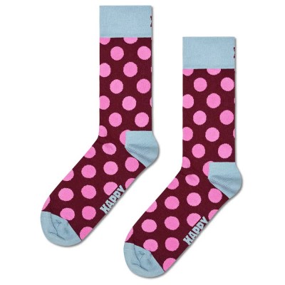 чорапи,мъжки,чорапи,happy,socks,big,dot,crew,socks,dark,red,(red)