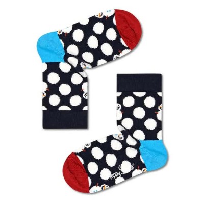 чорапи,детски,чорапи,happy,socks,big,dot,snowman,crew,socks,blue,(navy)
