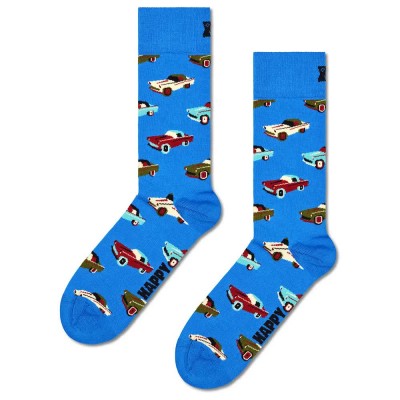 чорапи,мъжки,чорапи,happy,socks,car,crew,socks,blue