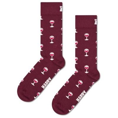 чорапи,мъжки,чорапи,happy,socks,glass,of,wine,crew,socks,red,(dark,red)