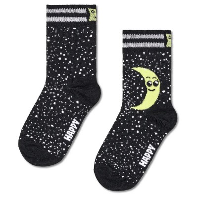 чорапи,детски,чорапи,happy,socks,half,moon,crew,socks,black,(black)