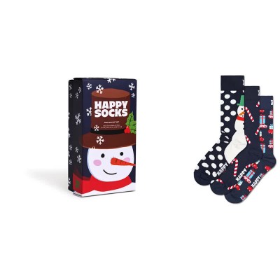 чорапи,мъжки,чорапи,happy,socks,holiday,navy,gift,set,crew,socks,3,pairs,blue,(navy)