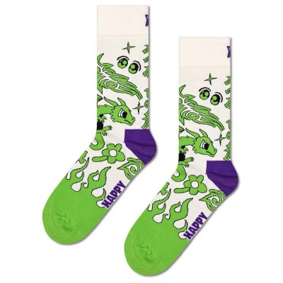 чорапи,мъжки,чорапи,happy,socks,hyper,dragon,crew,socks,white,(white)
