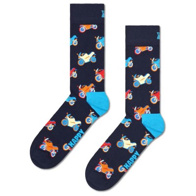 чорапи,мъжки,чорапи,happy,socks,motorbike,crew,socks,blue,(navy)