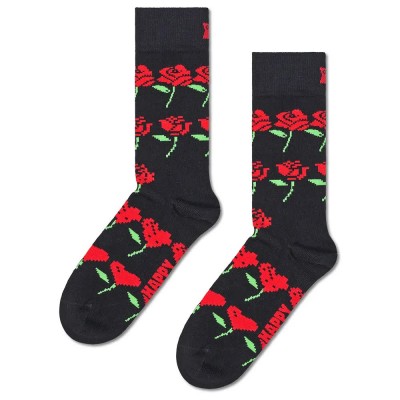 чорапи,мъжки,чорапи,happy,socks,rose,hearts,crew,socks,black,(black)
