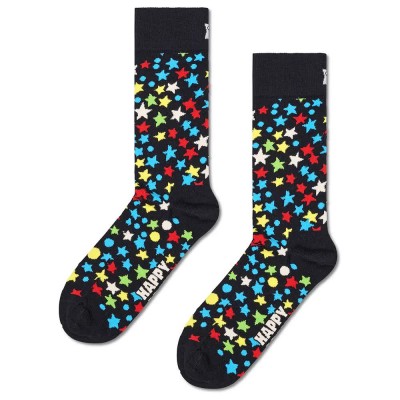 чорапи,мъжки,чорапи,happy,socks,stars,crew,socks,black,(black)
