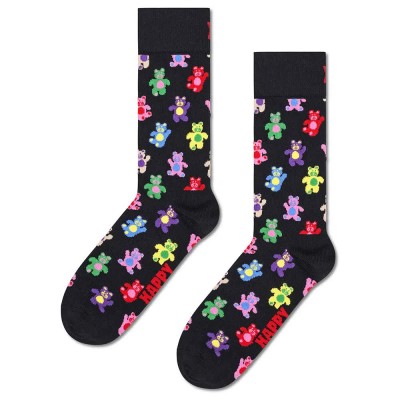 чорапи,мъжки,чорапи,happy,socks,teddy,bear,crew,socks,black