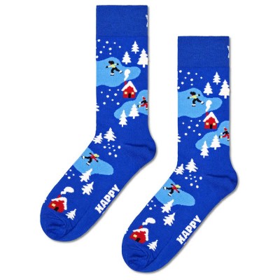 чорапи,мъжки,чорапи,happy,socks,winter,night,crew,socks,blue,(blue)