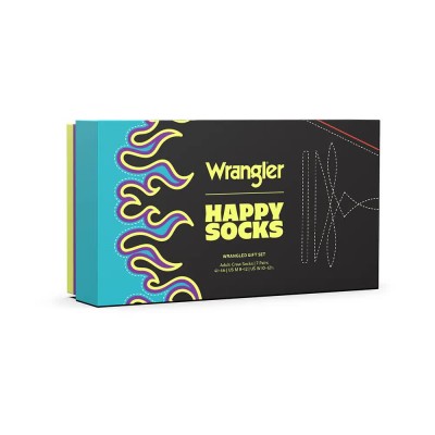 чорапи,мъжки,чорапи,happy,socks,wrangler,wrangled,gift,set,crew,socks,3,pairs,black,(black)