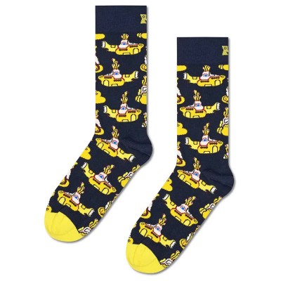 чорапи,мъжки,чорапи,happy,socks,yellow,submarine,crew,socks,black,(navy)