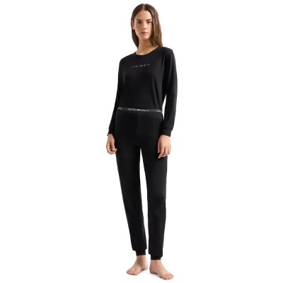 пижама,дамски,пижами,emporio,armani,164234,4f223,long,sleeve,pyjama,black