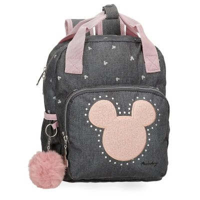 юношеска,раница,раници,disney,mickey,studs,28,cm,junior,backpack,black