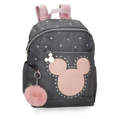 юношеска,раница,раници,disney,casual,mickey,studs,junior,backpack,black