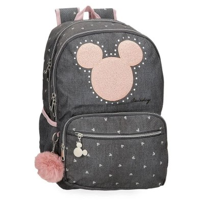 юношеска,раница,раници,disney,mickey,studs,junior,backpack,black