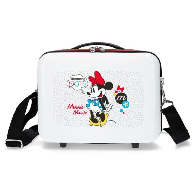 несесер,тоалетни,принадлежности,disney,minnie,enjoy,the,day,dots,wash,bag,white