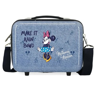 несесер,тоалетни,принадлежности,disney,minnie,make,it,rain,bows,wash,bag,blue