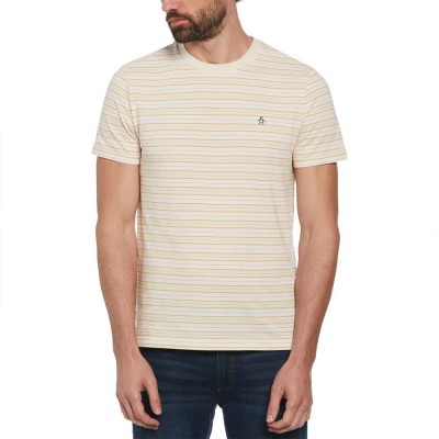 тениска,мъжки,тениски,original,penguin,jacquard,stripe,short,sleeve,t,shirt,beige,(birch)