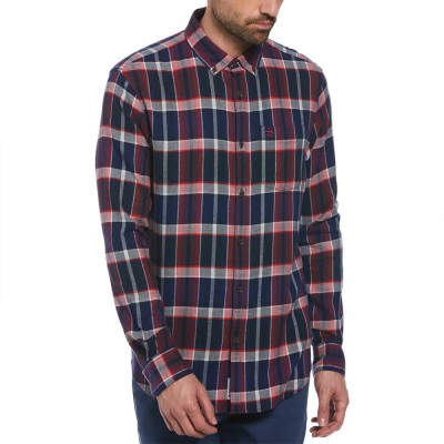 риза,с,дълъг,ръкав,мъжки,ризи,original,penguin,plaid,flannel,stretch,long,sleeve,shirt,blue