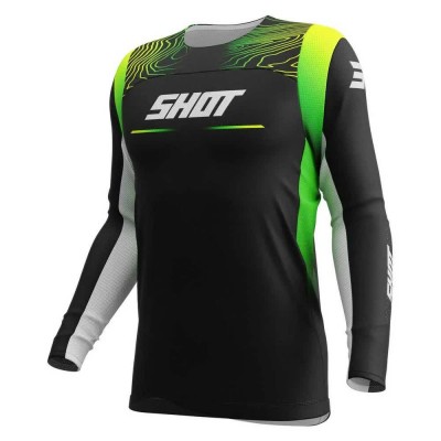 блуза,с,дълъг,ръкав,мъжки,тениски,дамски,тениски,shot,contact,apex,long,sleeve,jersey,black,(neon,yellow)