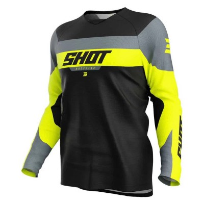 блуза,с,дълъг,ръкав,мъжки,тениски,дамски,тениски,shot,draw,league,long,sleeve,jersey,yellow,black,(neon,yellow)