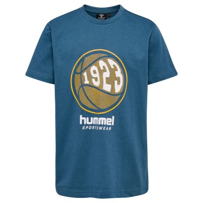 тениска,детски,тениски,hummel,leo,short,sleeve,t,shirt,bering,sea,(blue)