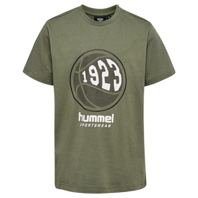 тениска,детски,тениски,hummel,leo,short,sleeve,t,shirt,dusty,olive,(green)