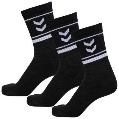 чорапи,мъжки,чорапи,hummel,stripe,socks,3,pairs,black,(black)