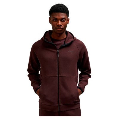 поларена,блуза,мъжки,пуловери,hummel,tech,fleece,regular,full,zip,sweatshirt,red