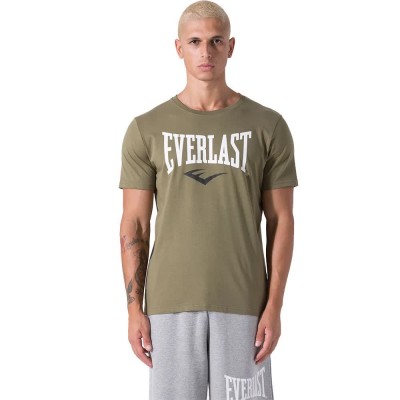 тениска,мъжки,тениски,everlast,fitted,logo,short,sleeve,t,shirt,green,(military)