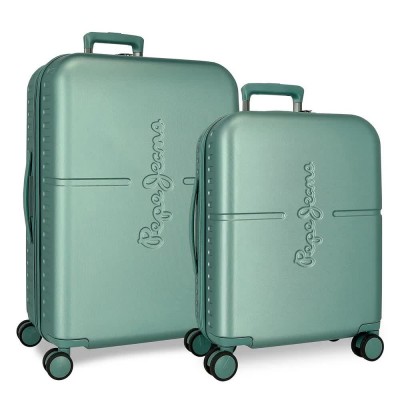 куфари,pepe,jeans,440019143,high,55,70,cm,116l,trolley,bag,2,units,green,(blue)