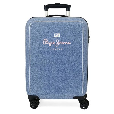 куфари,pepe,jeans,lena,denim,55,cm,34l,trolley,bag,blue