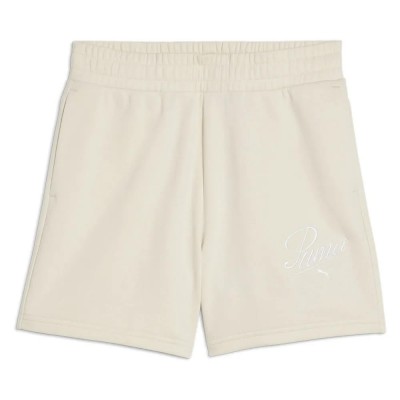 къси,панталони,дамски,панталони,puma,ess,script,5´´,sweat,shorts,beige,(alpine,snow)