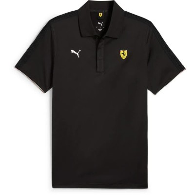 мъжки,блузи,с,яка,puma,ferrari,race,short,sleeve,polo,black
