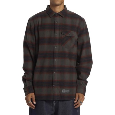риза,с,дълъг,ръкав,мъжки,ризи,dc,shoes,marshal,flannel,long,sleeve,shirt,grey