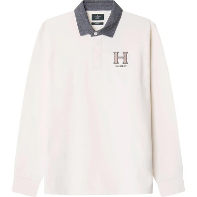 мъжки,блузи,с,яка,hackett,heritage,rugby,long,sleeve,polo,white,(off,white)